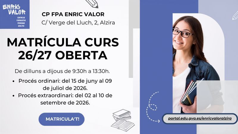 Matrícula Oberta Escola d'Adults d'Alzira