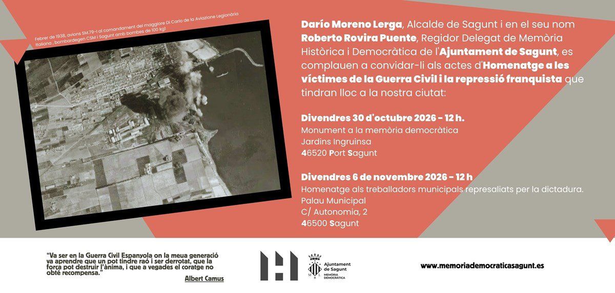 Homenaje a las víctimas de la Guerra Civil y la represión franquista
