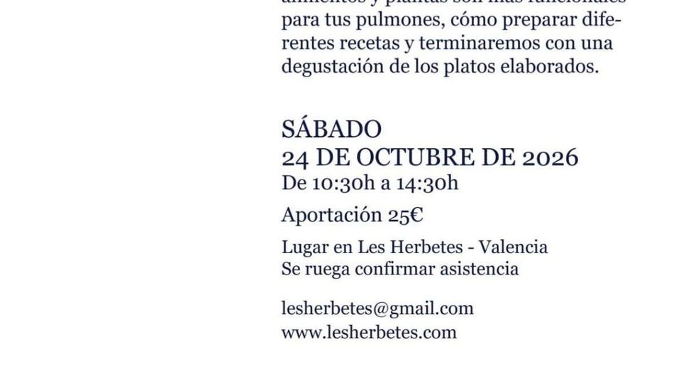 Charla-taller Alimenta tus pulmones