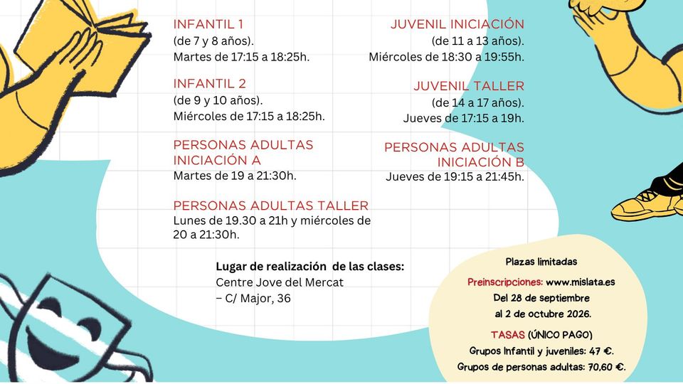 Curso de la Escuela Municipal de Teatro de Mislata (EMTM): Grupo Juvenil Iniciación