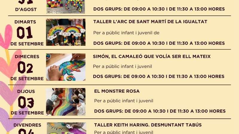 Cicle de tallers didàctics i creatius dissenyats per a aprendre, jugar i gaudir