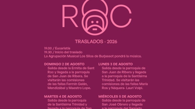 Traslado de Sant Roc desde la parroquia de la Natividad hasta la parroquia de San Miguel