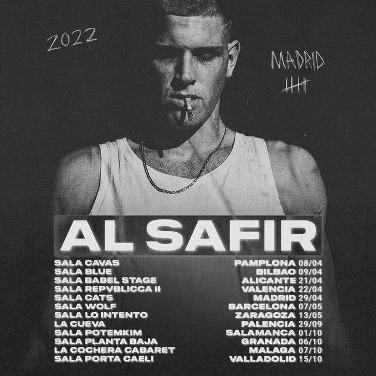 El madrileño viene con su disco «Madrid V». Foto: Instagram Al Safir