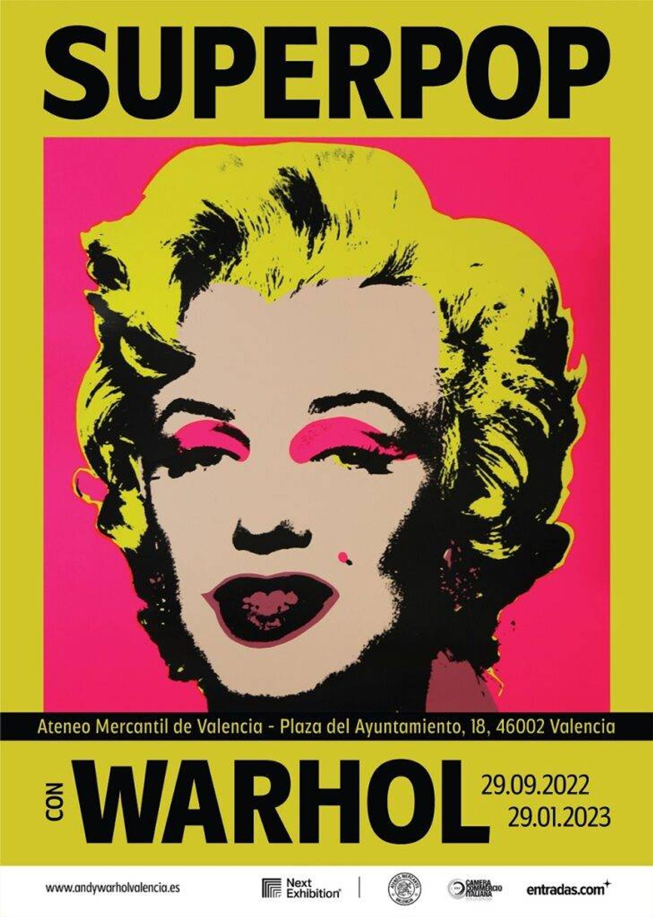 La exposición « Superpop con Warhol» estará del 29 de septiembre al 29 de enero de 2023. Foto: Ateneo Mercantil
