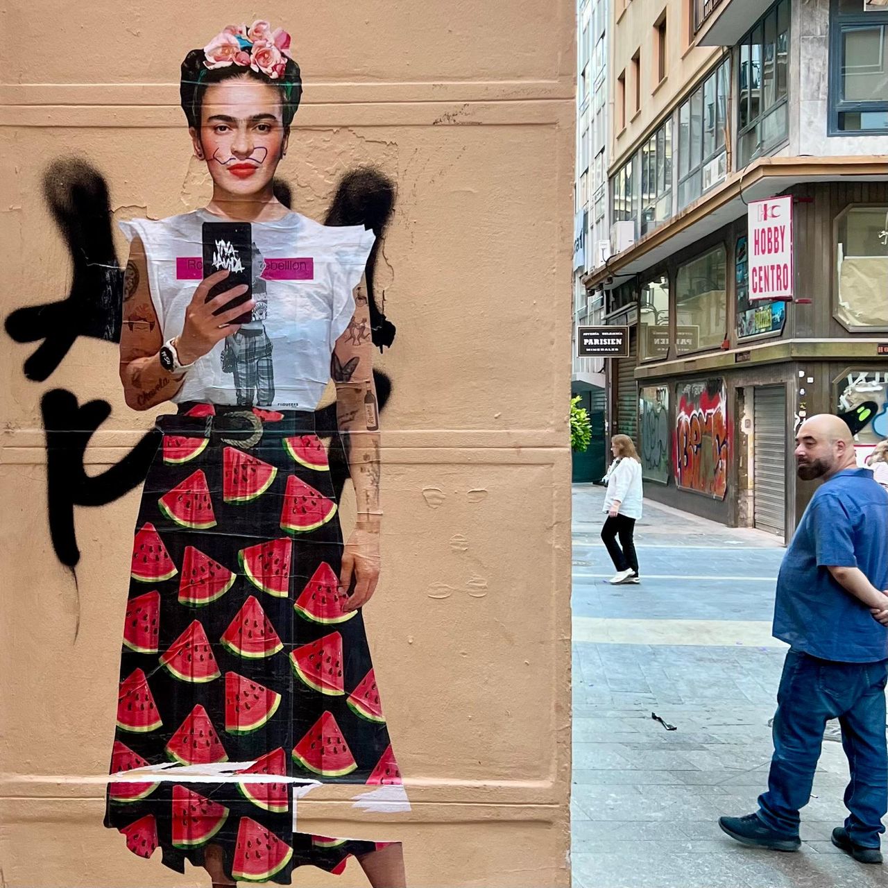 Graffiti en el centro de Valencia. Foto: Hoy Valencia