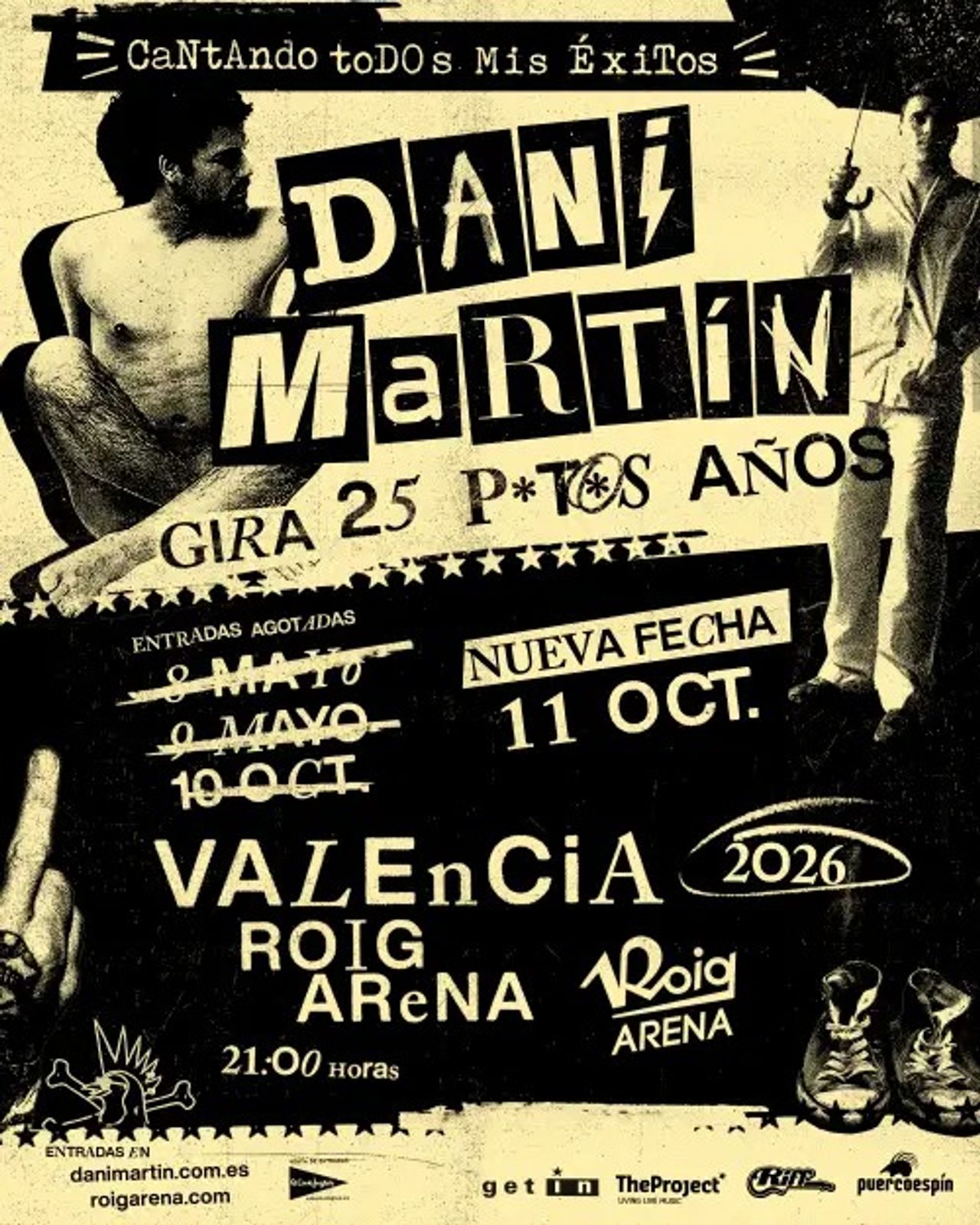 Cartel concierto Dani Martín. Foto: Roig Arena.
