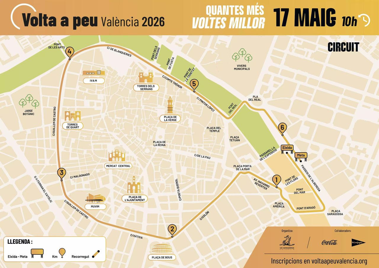 Recorrido Volta a peu 2026. Foto: Volta a peu.