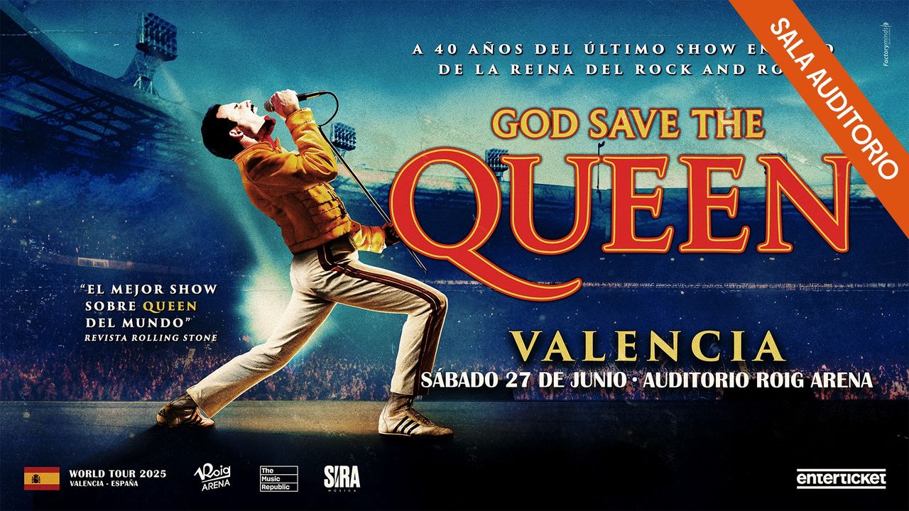 Cartel God Save the Queen. Foto: Roig Arena.