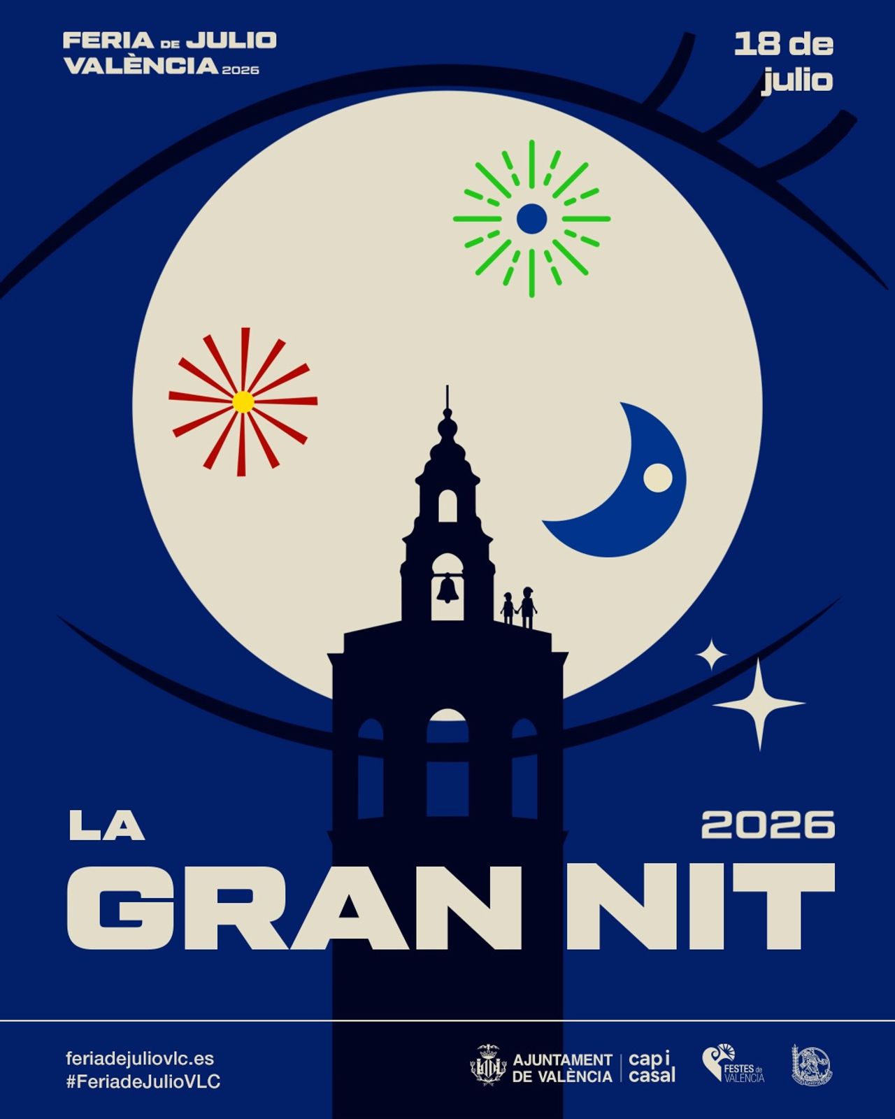 Cartel La Gran Nit 2026. Foto: Feria de Julio de València 2026.